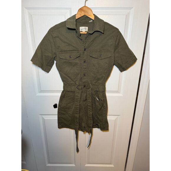 Universal Thread Pants - Universal Thread Olive Utility Belted Romper Women's Size 2 Green